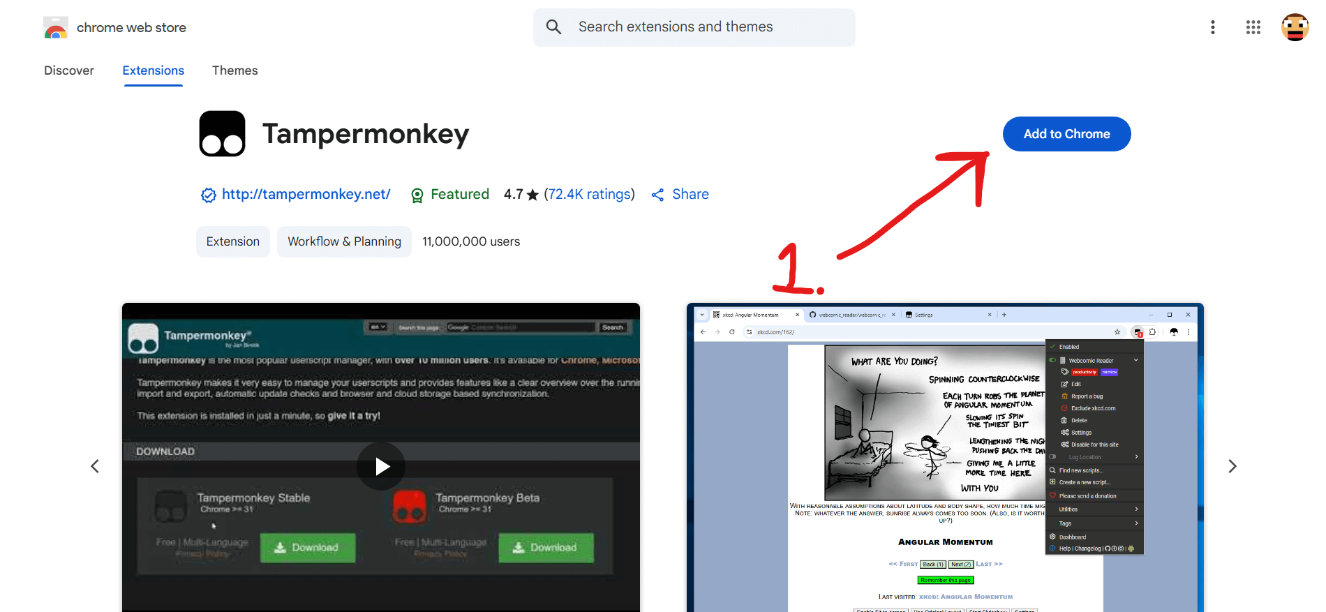 Install TamperMonkey Extension - Step 1